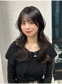 韓国ウェーブヘア前髪カットレイヤーカット髪質改善銀座