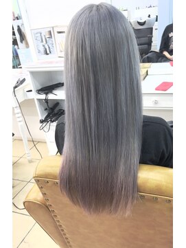 グラスペディア(graspedia) グラデーションカラー/ハイトーン/シルバーアッシュ/ストレート