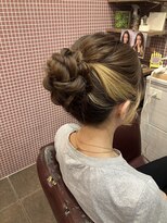 ルピナス(Lupinus)&nbsp;お団子まとめ髪