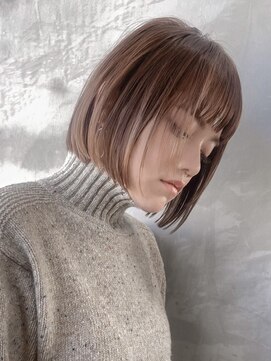 ギークス(GEEKS) 【GEEKS渋谷】レイヤーボブ/ショコラピンク/冬カラー/伸ばしかけ