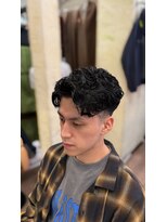 オアゾバーバー(OAZO BARBER)&nbsp;2ブロック×スパイラルパーマスタイル