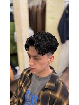 オアゾバーバー(OAZO BARBER) 2ブロック×スパイラルパーマスタイル