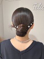 フェリーチェ 六本木店(Felice)&nbsp;シニヨン タイトヘア アップスタイル 参列ヘア 和装ヘア