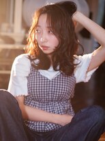 ベレッタ 枚方店(veretta.)&nbsp;センター分けミディアム/エアリーウェーブ/モカブラウン/透明感