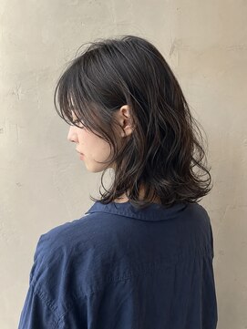吉 船橋(kici) ミディアムレイヤー/ニュアンスパーマ/暗髪
