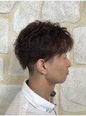 無造作な束感スタイル