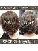 脱白髪染めシークレットハイライト