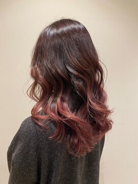 ニシオギ ヴォイス 西荻窪店(nishiogi voice) 似合わせカット×ダブルカラースタイル【ディープレッド】