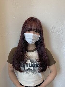 ヘアー ミュゼ 大西店(HAIR Musee) レイヤーカット×レッドブラウン