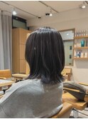 ハイライト/アッシュグレー/くびれヘア/ボブウルフ