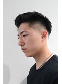 メンズダークアッシュスキンフェードベリーショート0802