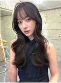 韓国ヘアーハッシュカットレイヤーカットグレージュブリーチ無し