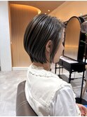 ショート&グレージュ