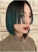 グラデーションカラー × ダブルラインボブ