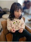 巻き髪仕上げキッズカット