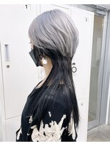ジーナ オモテサンドウ(XENA)&nbsp;ブルーブラック×イメチェンヘアスタイル×シールエクステ