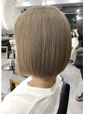 【ブリーチあり】王道ベージュミニボブスタイル
