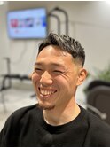 スキンフェード　ホワイトメッシュ