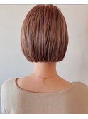 20代30代大人可愛い小顔ボブ丸みショートカット春カラー夏カラー