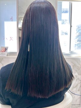 ミシェリー 新宿店(misherry) 美髪縮毛矯正特化◎艶髪ブラックストレートスタイル髪質改善