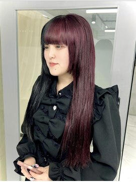 スウィープ(sweep) ツートンカラー/ワインレッド