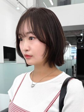 ニトバイアンキシム(nit by ahnkism) 韓国ヘアボブベージュブリーチダブルカラー堀江