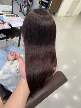 フォルテ 島田店 ピンクブラウンカラー　　髪質改善