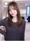 レイヤーカット/顔まわり/韓国ヘア/小顔/20代30代大人かわいい