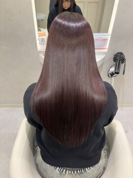 縮毛矯正/髪質改善/レイヤーカット/ワインレッド/艶髪/南浦和