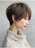大人可愛い30代40代ひし形丸みショート