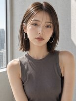 ノア 三宮店(NOA)&nbsp;【NOA】韓国風くびれミディ顔まわりレイヤーシースルーバング