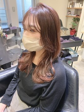 シェル 国分寺(shell) 韓国レイヤー☆春カラー☆ピンクグレージュ