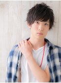 黒髪でキマルこなれ感！くせ毛ショートマッシュL