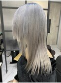 ☆lamchele☆ホワイトシルバー×ブリーチカラー
