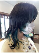 ヘアプロデュース ムース(Hair Produce MU SU) エメラルドグリーン×フェイスフレーミング