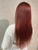 レヴェリーヘア 倉敷店(Reverie hair) #エクステ#プルエクステ#赤色#レッド#ギャル