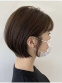 耳掛けショートボブ