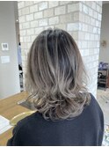 バレイヤージュカラーボブウルフ