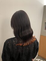 リトバイプティパ(Lit by petit-pas) 裾をブリーチしたデザインカラー