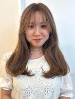 パーク 福岡天神西通り店(parc)&nbsp;ブリーチカラー　透明感　ベージュ　顔周りカット　韓国ヘア