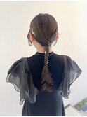 タイト編みおろしヘアセット