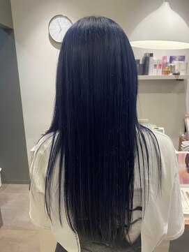 リム(RiM) 艶ロング/レイヤーカット/デザインカラー/ブルーブラック/