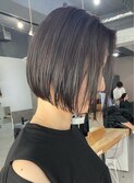 ダークグレージュ×ボブ