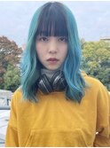 ターコイズ/ダブルカラー/ケアブリーチ/髪質改善/原宿