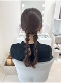 タイトツイン編みおろし