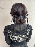 結婚式お呼ばれセット　ツインお団子