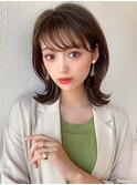 ミディアムウルフひし形シルエットひし形ボブヨシンモリ