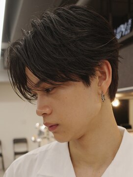 アンサー 渋谷(ANSWER) センターパートフェザーパーマナチュラル毛流れ縮毛矯正渋谷原宿