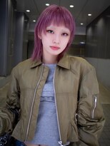 ギークス(GEEKS)&nbsp;【GEEKS渋谷】ブリーチカラー/青みピンク/ハッシュカット/ウルフ