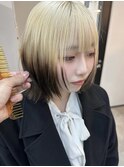 ブリーチ抜きっぱなし×ルーツカラー